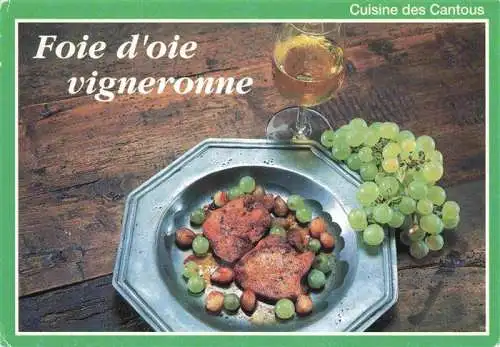 AK / Ansichtskarte  Rezept Recette-- Foie d'oie vigneronne