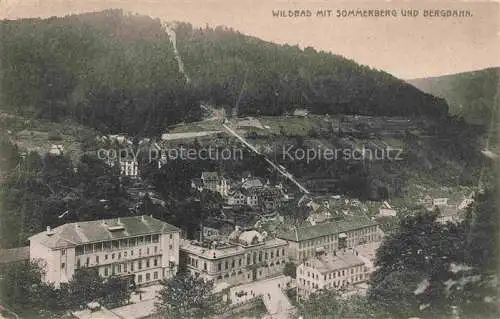 AK / Ansichtskarte  WILDBAD  Schwarzwald mit Sommerberg und Bergbahn