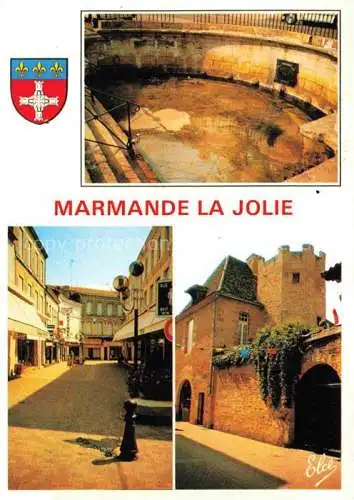 AK / Ansichtskarte  Marmande 47 Lot-et-Garonne Rue Albert Boyer Rue Toupinerie et les fontaines