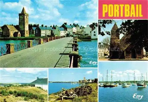 AK / Ansichtskarte  Portbail Port-Bail 50 Manche Vieux pont sur le Havre Eglise Notre-Dame Eglise Saint-Martin de Gouey les dunes le port