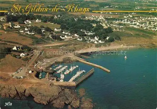 AK / Ansichtskarte  St-Gildas-de-Rhuys 56 Morbihan Presqu'île de Rhuys Port Plage Village de Kercambre vue aérienne