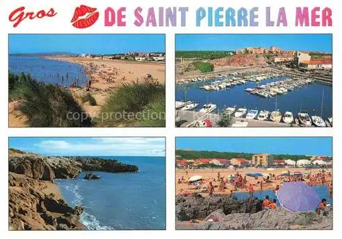 AK / Ansichtskarte  Saint Pierre la Mer Vue panoramique la plage et le port