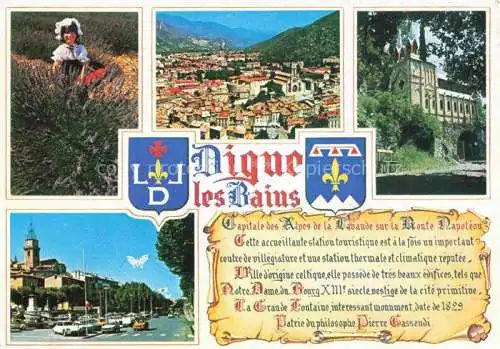 AK / Ansichtskarte  Digne -les-Bains 04 Alpes-de-Haute-Provence Teilansichten Panorama Lavendelbluete Hostorie