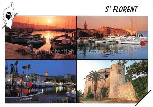 AK / Ansichtskarte  St-Florent 2B Haute-Corse Charmes et Couleurs de la Corse Port Coucher du soleil