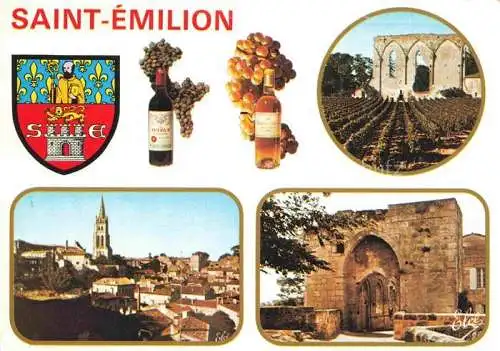 AK / Ansichtskarte  Saint-Emilion Les Grandes Murailles Eglise Porte Brunet