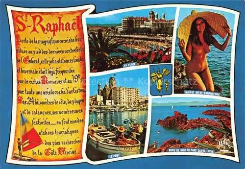 AK / Ansichtskarte  ST-RAPHAEL  83 Var Souvenir de la Côte d'Azur Plage Hôtels Port Bord de mer au Parc Santa Lucia