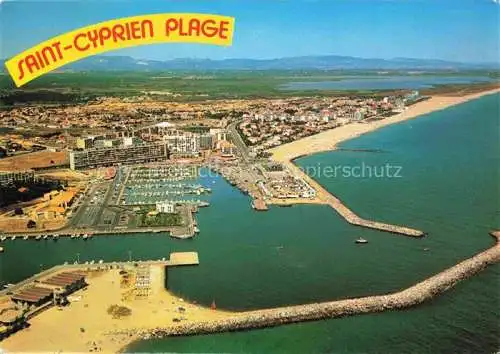 AK / Ansichtskarte  Saint Cyprien Plage 66 Pyrenees-Orientales Vue générale aérienne