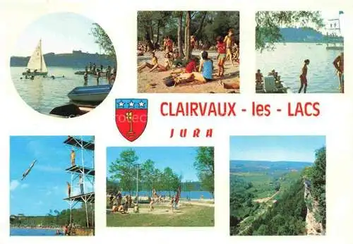 AK / Ansichtskarte  Clairvaux-les-Lacs 39 Le lac et sa plage vue générale du paysage