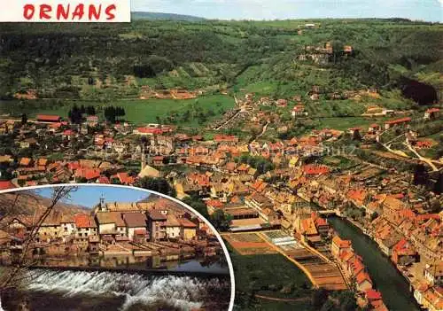 AK / Ansichtskarte  Ornans Besancon 25 Doubs Pays natal du peintre Courbet vue aérienne Bords de la rivière