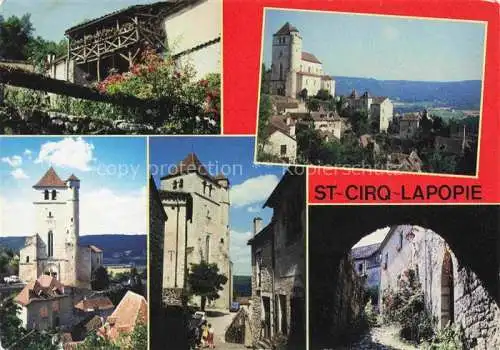 AK / Ansichtskarte  Saint-Cirq-Lapopie Vues diverses vieille ville Eglise