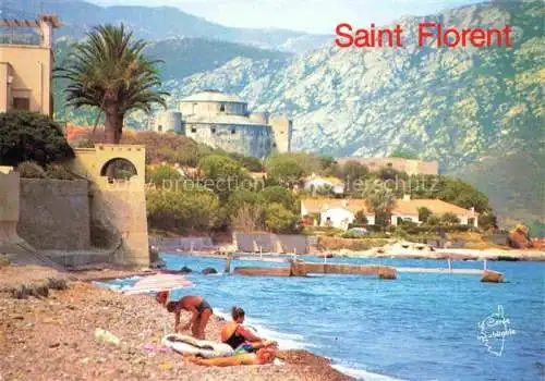 AK / Ansichtskarte  Saint-Florent 2B Haute-Corse La citadelle Plage