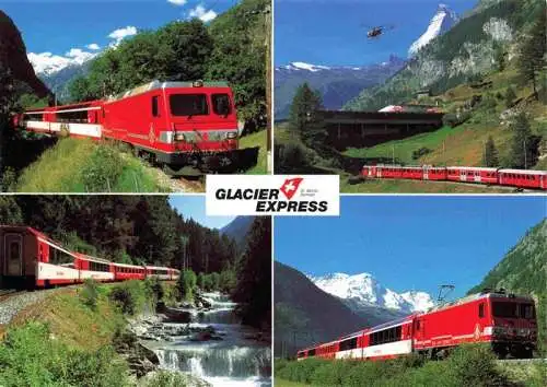 AK / Ansichtskarte  Eisenbahn Railway Chemin de Fer Ferrovia-- Glacier Express Brig Zermatt Strecke