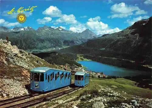 AK / Ansichtskarte  Eisenbahn Railway Chemin de Fer Ferrovia-- St Moritz Corfigliabahn