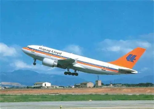 AK / Ansichtskarte  Flugzeuge Zivil Hapag Lioyd Airbus A 310