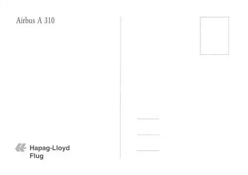AK / Ansichtskarte  Flugzeuge Zivil Hapag Lioyd Airbus A 310