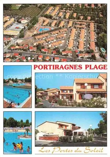 AK / Ansichtskarte  Portiragnes 34 Herault Vue aérienne Les Portes du Soleil Piscine