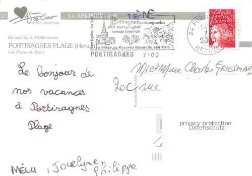 AK / Ansichtskarte  Portiragnes 34 Herault Vue aérienne Les Portes du Soleil Piscine