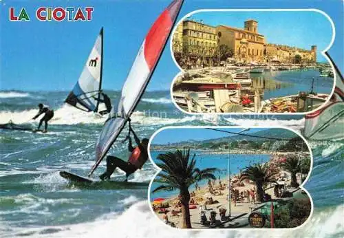 AK / Ansichtskarte  La Ciotat 13 Bouches-du-Rhone Le port et la plage Windsurfen