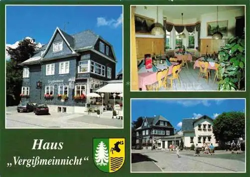 AK / Ansichtskarte  Oberhof  Thueringen Restaurant Café Pension Haus Vergissmeinnicht Gastraum