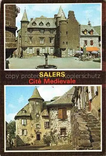 AK / Ansichtskarte  Salers 15 Cantal Place Tyssandier d'Escous Maison Bertrandy