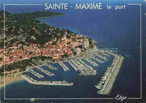 AK / Ansichtskarte  Sainte-Maxime-sur-Mer 83 La ville le port et la Pointe des Sardinaux vue aérienne