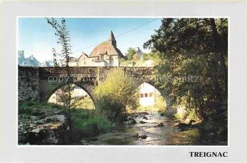 AK / Ansichtskarte  Treignac Tulle 19 Correze Vue de l'église et du vieux pont sur la vézère