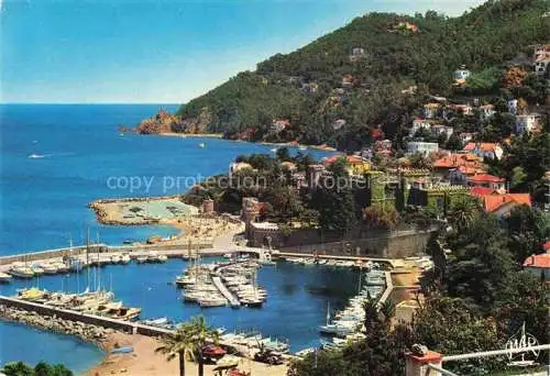 AK / Ansichtskarte  Theoule-sur-Mer 06 Alpes-Maritimes Vue panoramique du port et du château