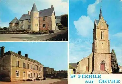 AK / Ansichtskarte  St-Pierre-sur-Orthe Ancien Prieure Eglise La Bissière