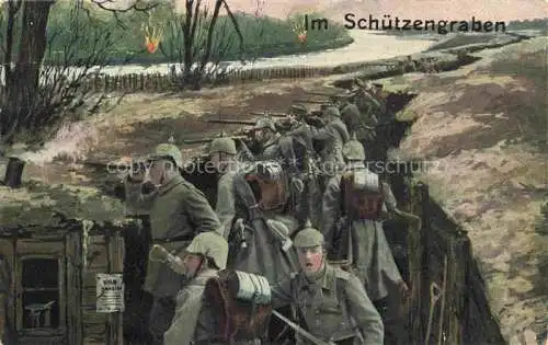 AK / Ansichtskarte  Militaria Schuetzengraben Soldaten 