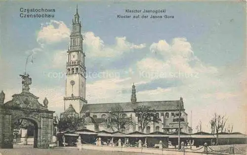 AK / Ansichtskarte  Czenstochau Schlesien Kloster auf der Jasna Gora