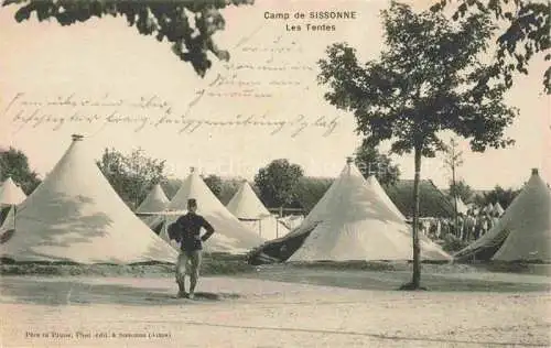 AK / Ansichtskarte  Camp-de-Sissonne 02 Aisne Les Tentes