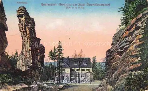 AK / Ansichtskarte  Ehrenfriedersdorf Erzgebirge Greifenstein Berghaus Kreuzfelsen