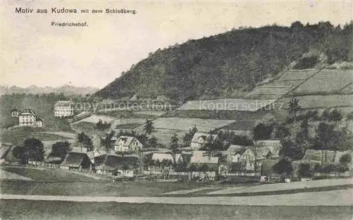 AK / Ansichtskarte  Kudowa-Zdroj Bad Kudowa Niederschlesien PL mit Schlossberg und Friedrichshof