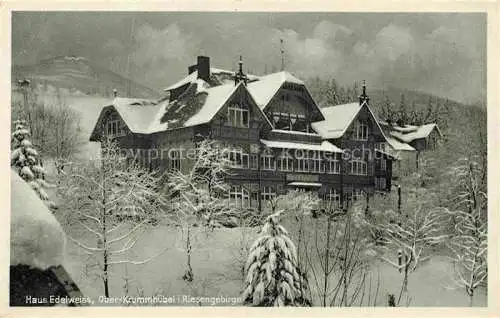 AK / Ansichtskarte  Oberkrummhuebel Ober-Krummhuebel Riesengebirge PL Haus Edelweiss