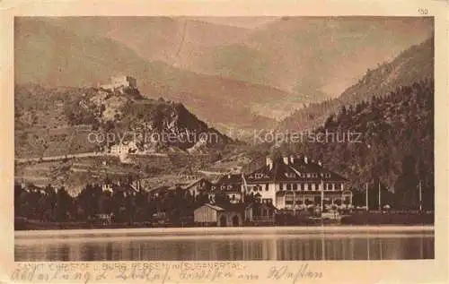 AK / Ansichtskarte  Sankt Christof San Cristoforo al Lago Pergine Valsugana Trento IT und Burg Persen im Suganertal