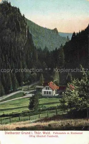 AK / Ansichtskarte  Dietharzergrund Tambach-Dietharz Falkenstein mit Restaurant