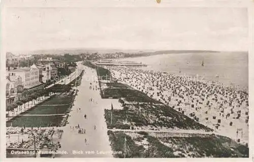 AK / Ansichtskarte  WARNEMueNDE Ostseebad Rostock Strandblick vom Leuchtturm