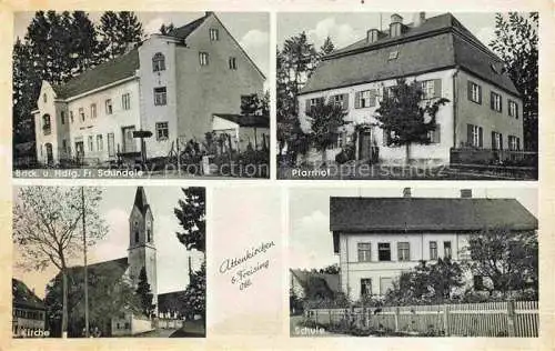 AK / Ansichtskarte  Attenkirchen Baeckerei Schindele Pfarrhof Kirche Schule