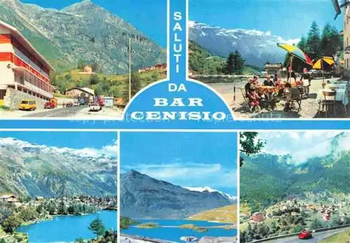 AK / Ansichtskarte  Bar Cenisio Dogana italiana Il Rocciamelone visto da dehors dell'albergo Lago die Ferrera Cenisio Lago de. Moncenisio Panorama