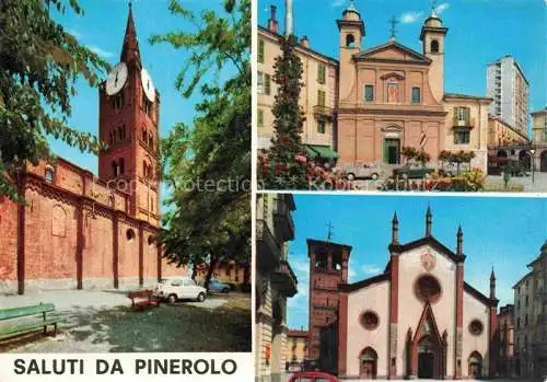 AK / Ansichtskarte  Pinerolo Piemonte IT Kirche Motive Stadtzentrum