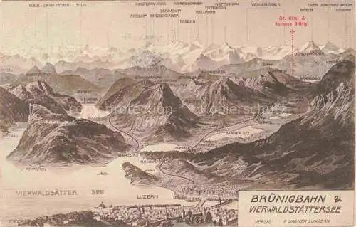 AK / Ansichtskarte  Bruenigbahn Bruenig OW und Vierwaldstaettersee Alpenpanorama