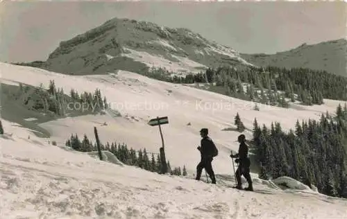 AK / Ansichtskarte  Speer 1954m Toggenburg SG Winterpanorama Tanzboden Skilwanderung