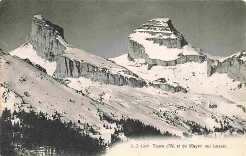 AK / Ansichtskarte  Leysin VD Panorama Tours d'Ai et de Mayen Gebirgspanorama