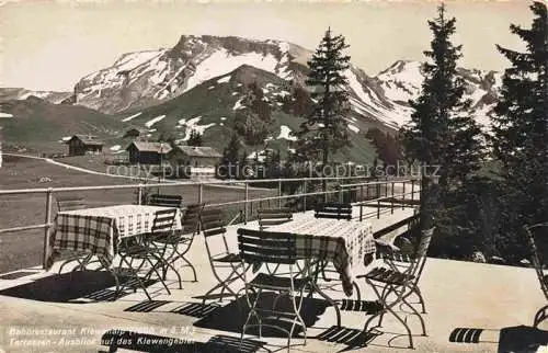 AK / Ansichtskarte  Klewenalp 1748m Beckenried NW Bahnrestaurant Terrasse Ausblick auf das Klewengebiet