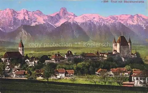 AK / Ansichtskarte  THUN Thoune BE Panorama Blick gegen Stockhornkette Berner Alpen