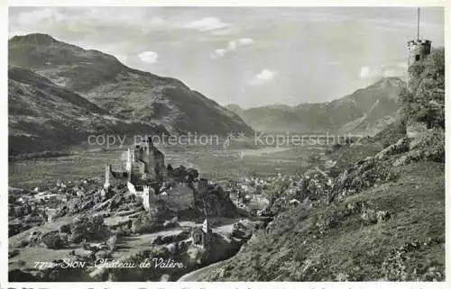 AK / Ansichtskarte  SION  Sitten Seduno VS Panorama Château de Valère