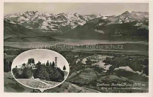 AK / Ansichtskarte  Bachtel-Kulm Bachtelkulm 1110m ZH Panorama Blick auf Muertschenstock Gasthaus Bachtel-Kulm