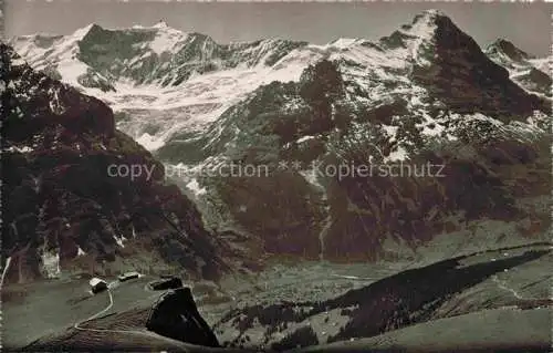 AK / Ansichtskarte  Grindelwald BE Station First mit Fiescherwand Eiger Jungfrau Berner Alpen