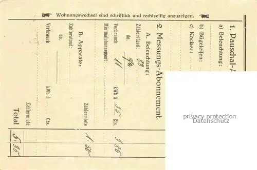 AK / Ansichtskarte  Altdorf  UR Elektrizitaetswerk Abonnement Rechnung