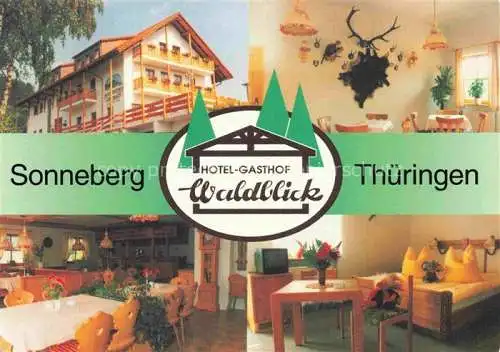 AK / Ansichtskarte  Sonneberg  Thueringen Hotel Gasthof Waldblick Gastraum Fremdenzimmer